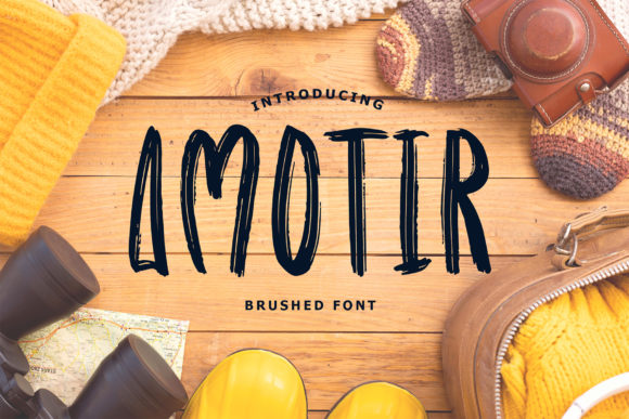 Amotir: A Brushed Display Font for Creative Projects