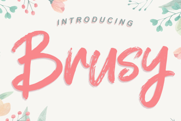 Brusy: A Bold Display Font for Crafters