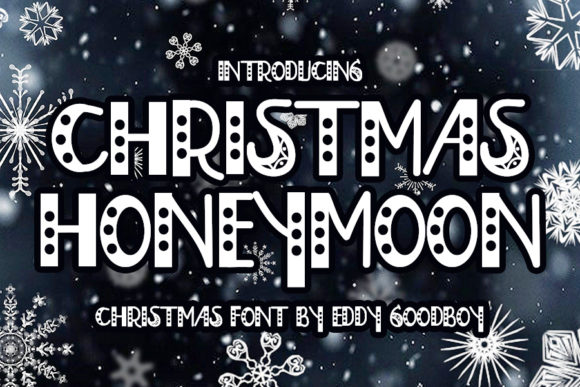 Christmas Honeymoon: A Joyful Display Font for Festive Branding