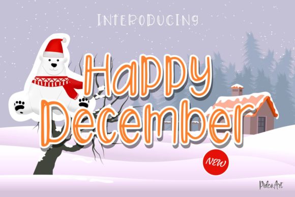 Happy December Font for Web Design