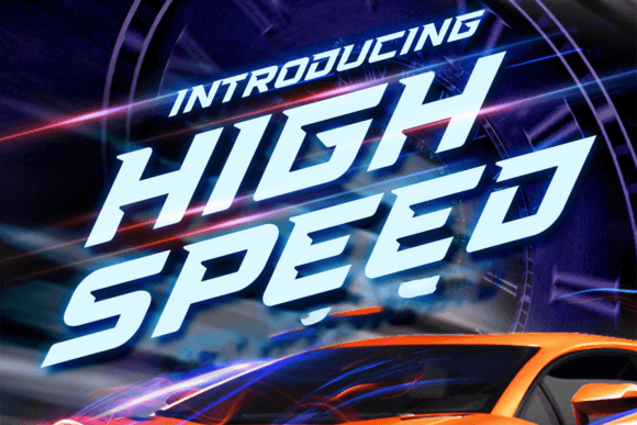 High Speed Font for Bold Web Design