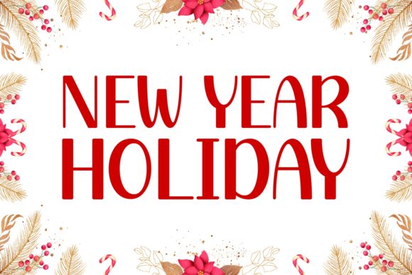New Year Holiday Display Font