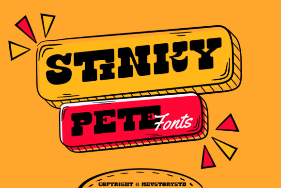 Stinky Pete: A Bold, Nostalgic Display Font for Real Small Business Branding